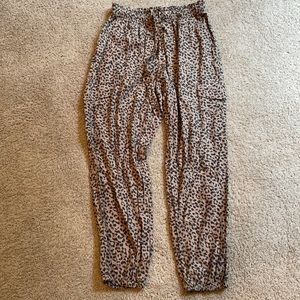 Linen blend joggers